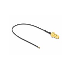 DeLOCK 20cm Coaxial Antenna Cable - Premium Quality Black for Superior Signal Performance - 4043619126569